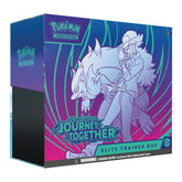 Pokémon Trading Card Game Elite Trainer Box packaging with character and Pokémon logo. Journey Together etb